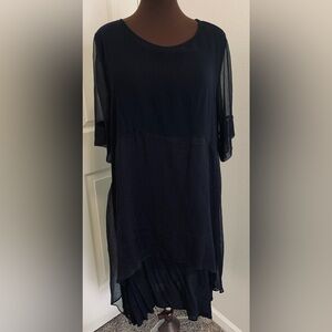 Tendency Elegant Little Black High Low Dress